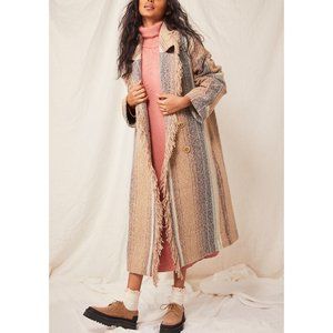 NWT Free People Desert Fringe Coat / Dreamweaver